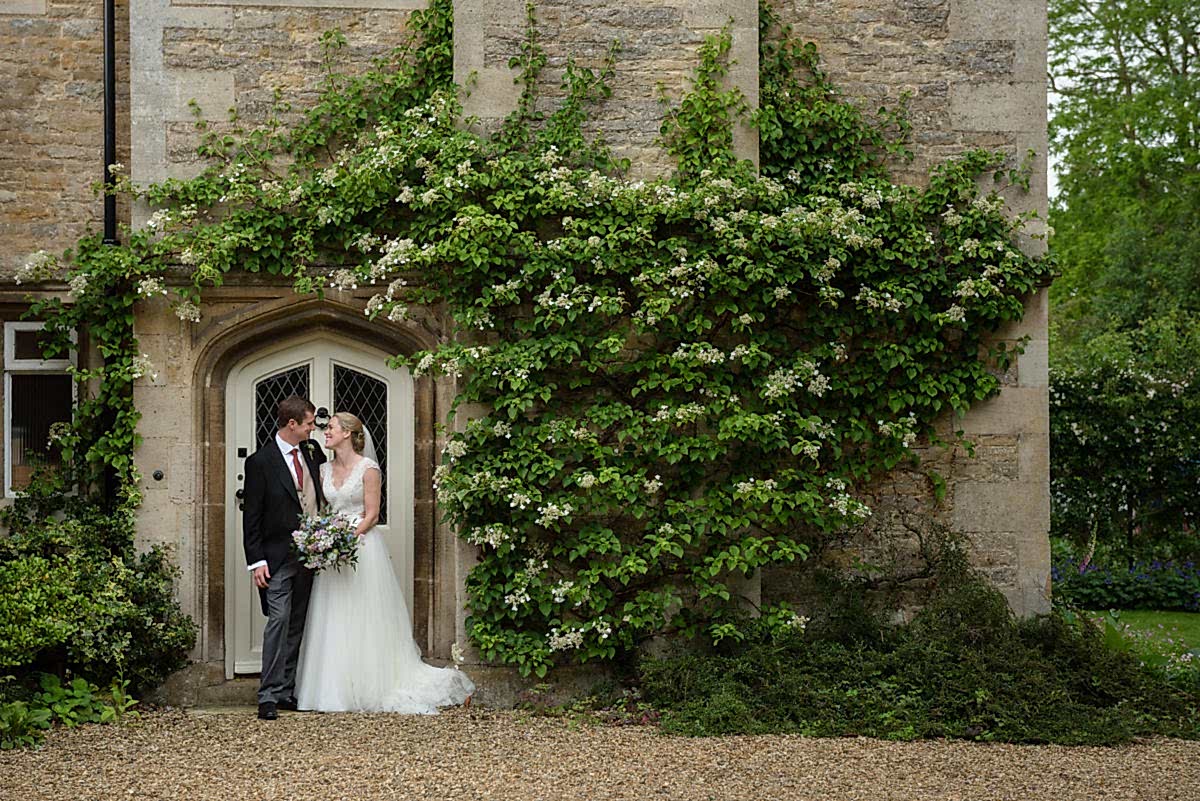 Bride and groom portrait in Geddington
