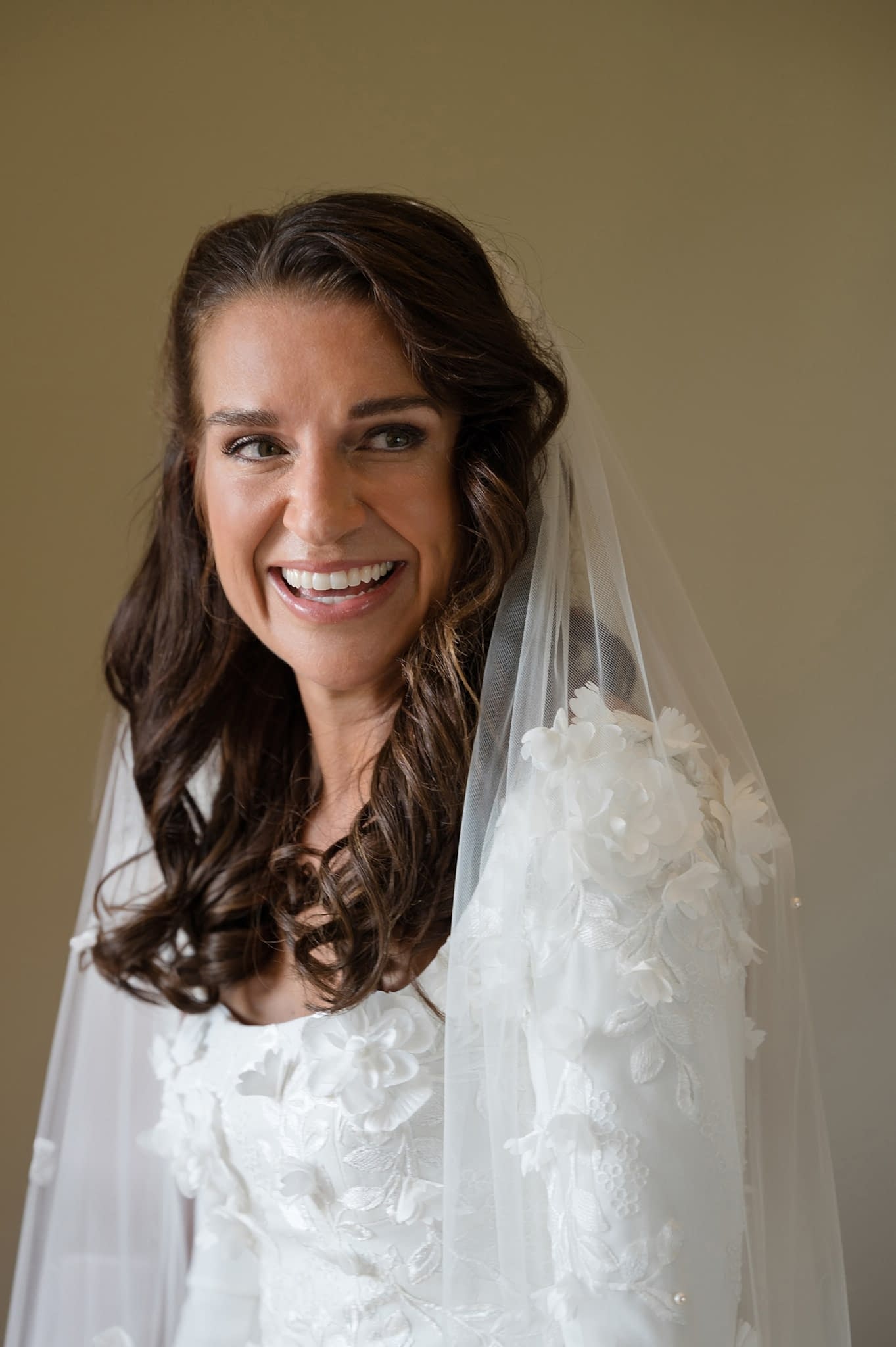 A naturally captured portrait of a bride