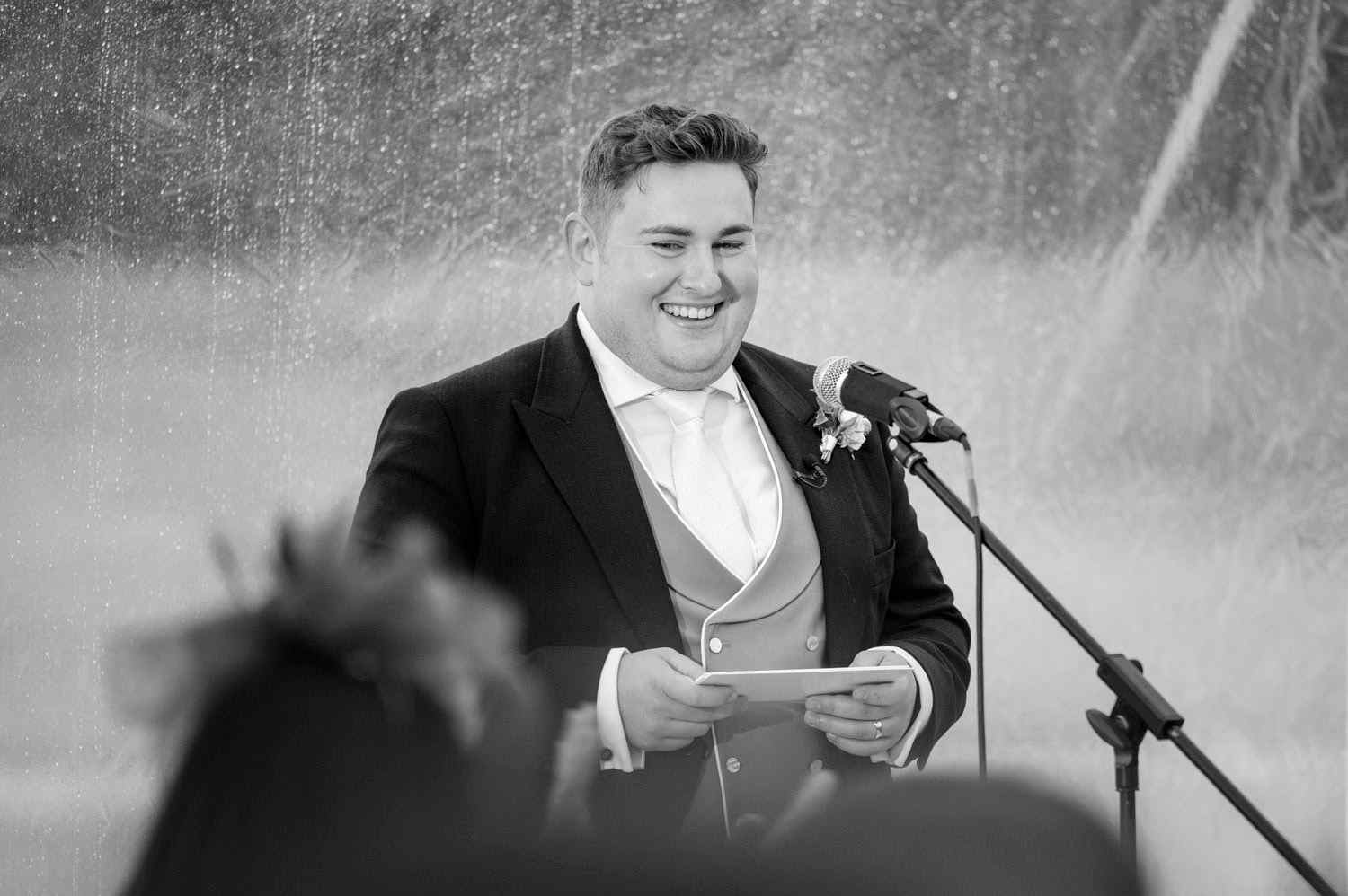 Groom making a speech